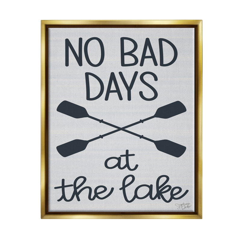 «No Bad Lake Days Crossed Oars», art mural sur toile par Stephanie Dicks, H 31 po x l 25 po x P 1,7 po