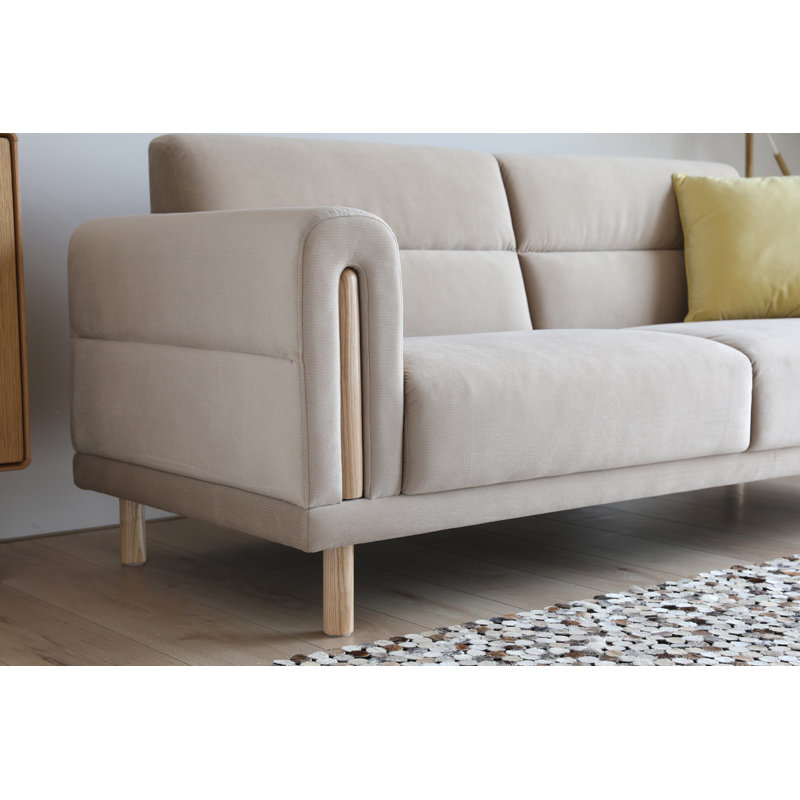 Canapé d'appoint en bois Majeski, Beige