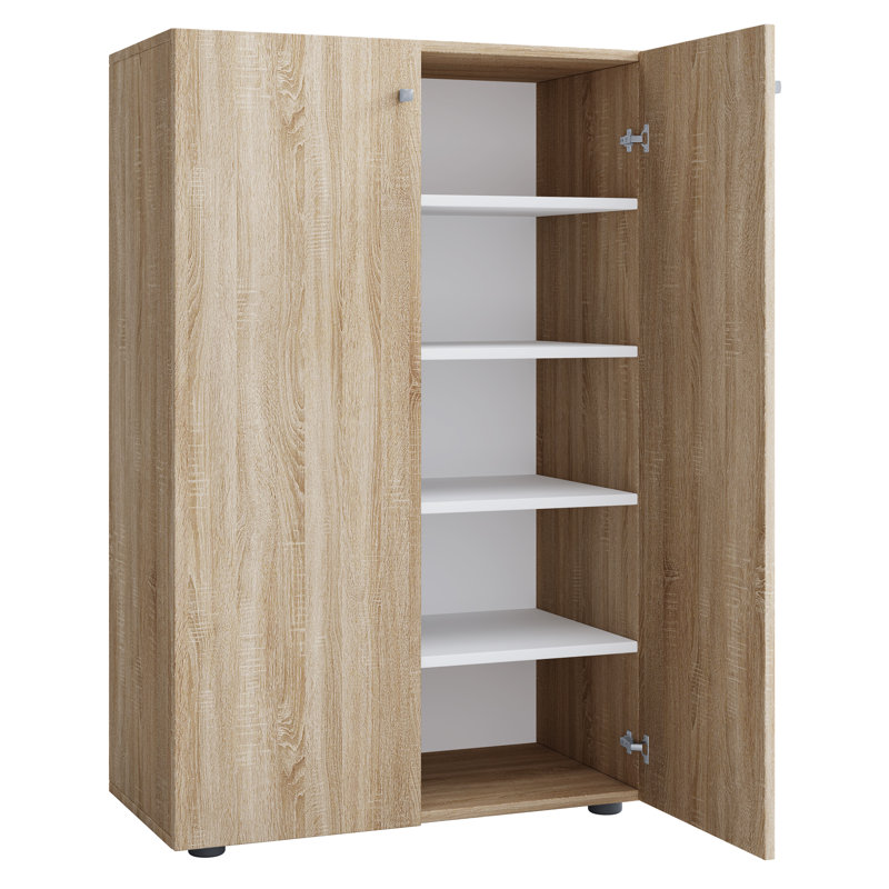 10 Pair Shoe Storage Cabinet, Sonoma Oak