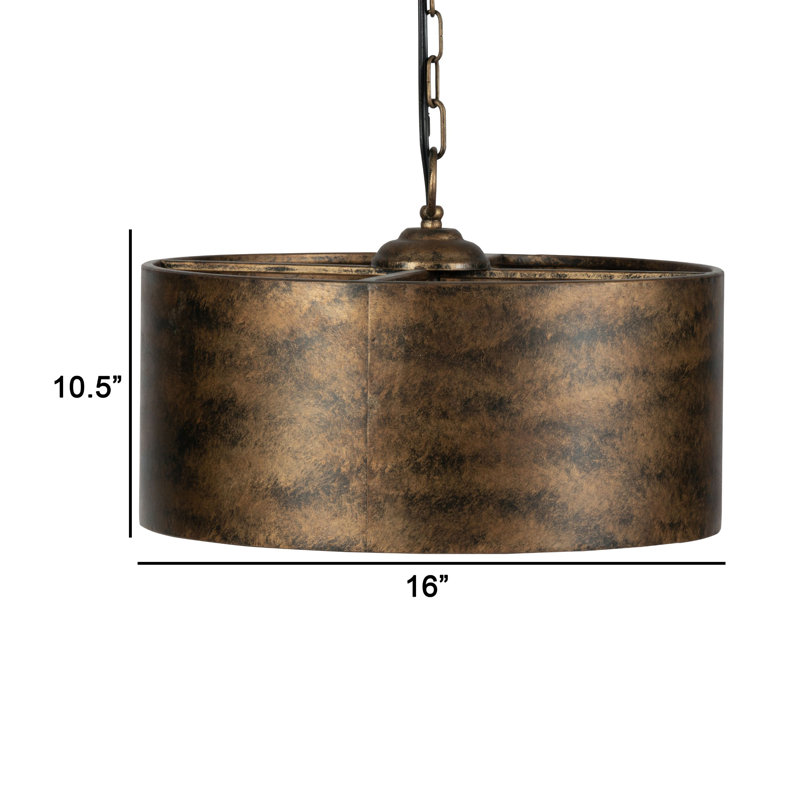 Lustre tambour 3 lumières