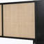 Structure de lit en rotin et bois avec lampes-1187067045