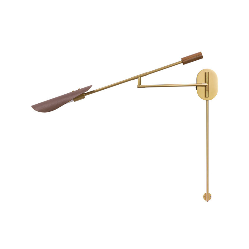 Astrid Sconce-Dark Brown Leather, Dark Brown Leather