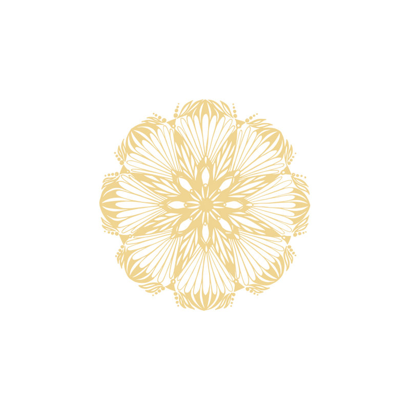 Décalcomanie murale yoga mandala, Crème