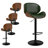 Mid-Century Modern PU Upholstered Swivel Ajustable Height Bar Stools-450518929