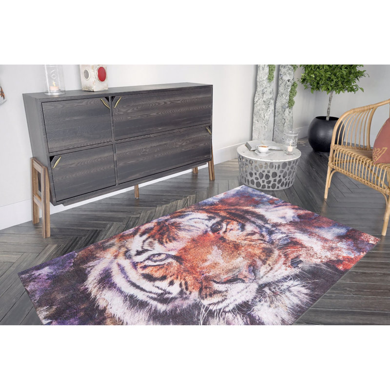 Premium Machine Washable Carpet, 4.6 x 6.2 Feet, 100% Polyester, 1850 g/m² | Pile Height: 0.2 Inches | Eco-Friendly Recycled Poly Cotton Underside | Perfect for Living Room, Bedroom, and High-Traffic Areas
