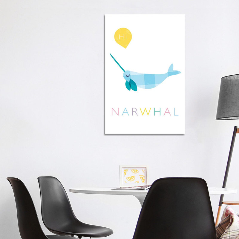 Narwhal 1 Piece Wrapped Canvas Wall Art, 101.6 cm H x 66.04 cm W x 1.91 cm D
