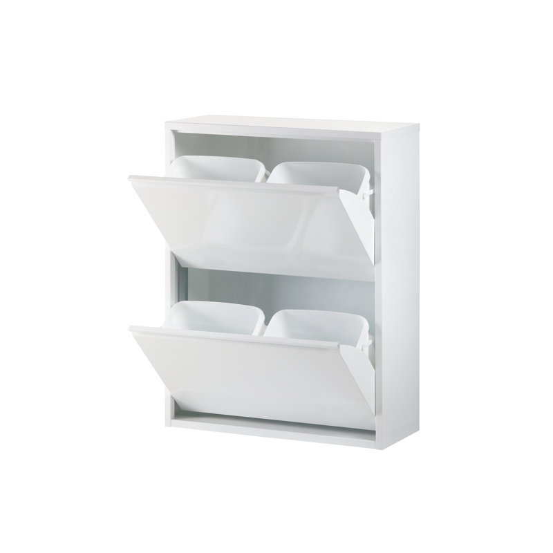 Burneice 4 Litre Trash Can, White