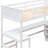 Twin Size Loft Bed With Desk, Wooden Loft Bed With Shelves,-1585769862