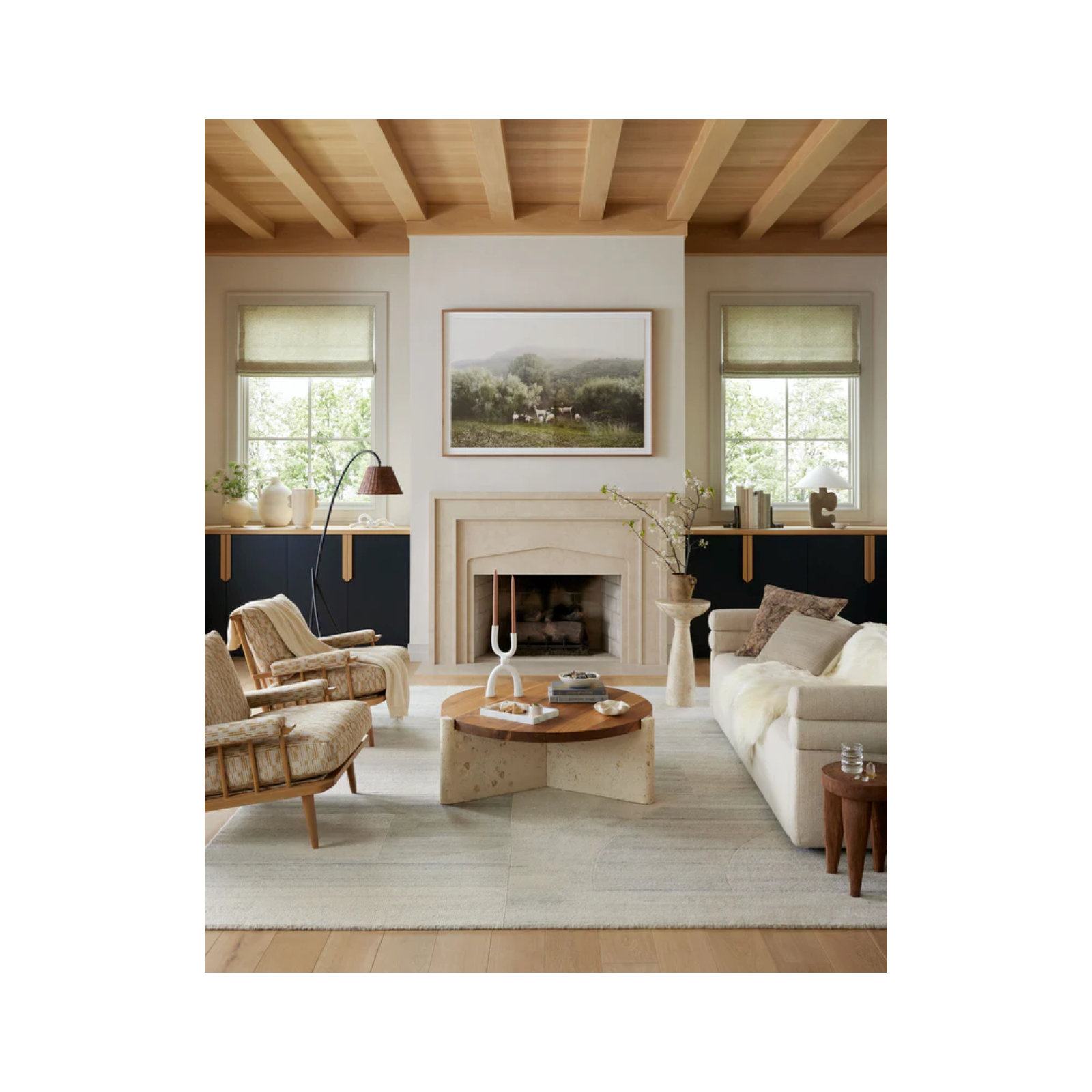 Magnolia Home By Joanna Gaines X Loloi Cameron Ivory Pillow, Down