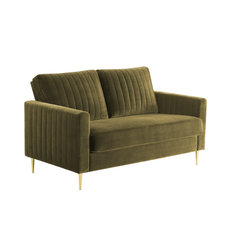 Manistee 2 Seater Velvet Sofa, Olive
