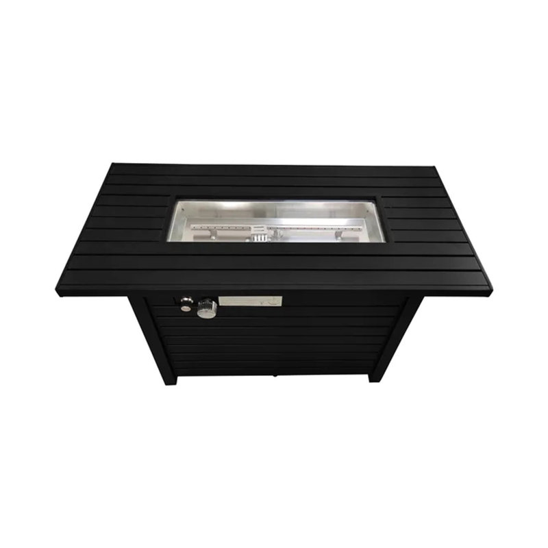 Table de foyer d'extérieur au propane en acier 24 po avec couvercle - CM-1124