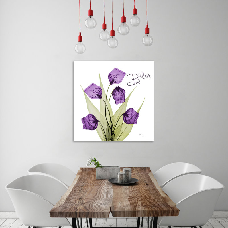 Believe Sandersonia_H34 - Wrapped Canvas Print, 30cm H x 30cm W