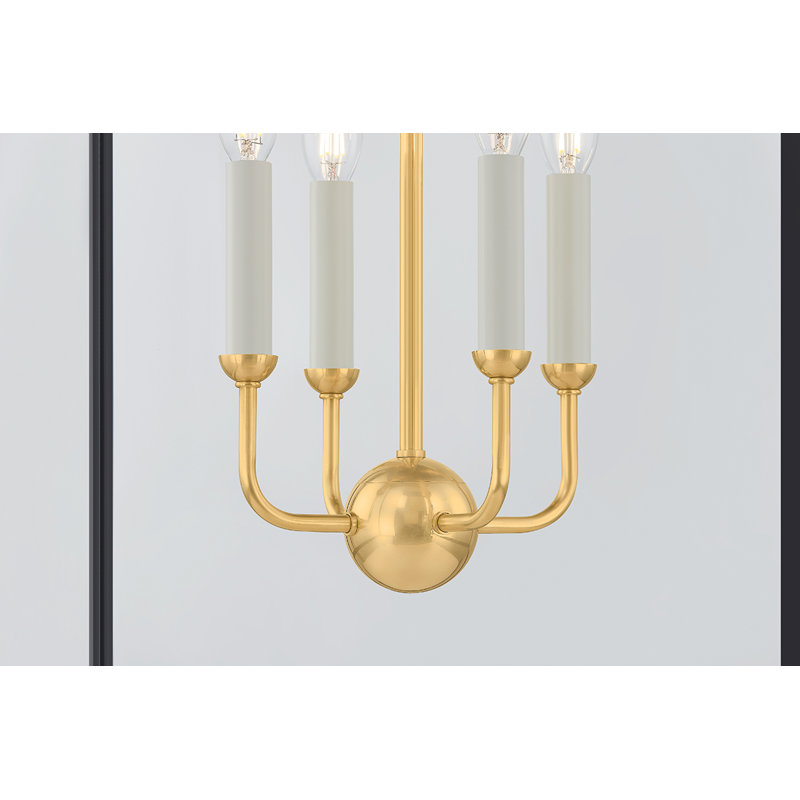 Houghton Lantern in Aged Brass and Distressed Bronze by Mark D. Sikes, Aged Brass/Distressed Bronze, 32.75" H x 19" W x 19" D