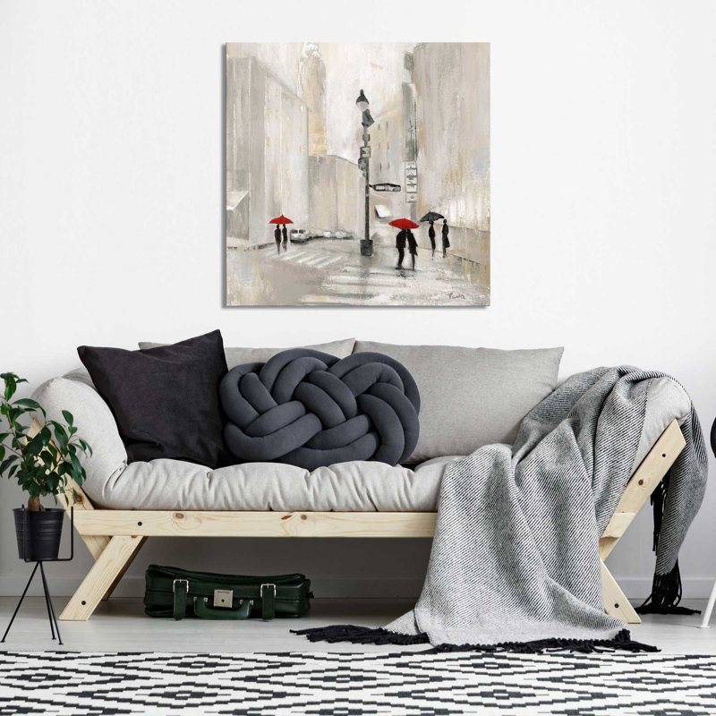 «New York Shadows», reproduction de peinture acrylique sur toile, H 36 po x l 36 po x P 1,5 po