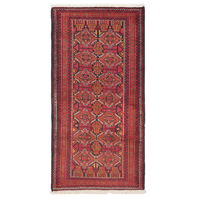 Tapis rouge Teimani 3 pi 5 po x 6 pi 11 po