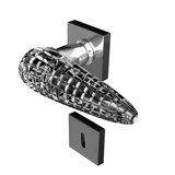 Luxor Round Door Lever with Square Rosette