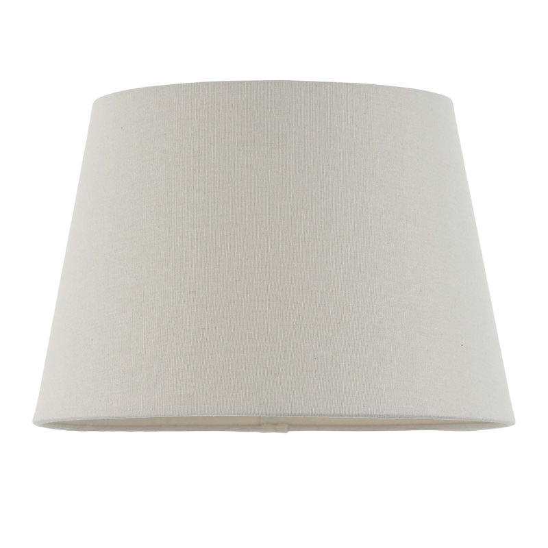 30.7cm Fabric Drum Lamp Shade, Ivory, 20.5cm H x 31cm W x 31cm D