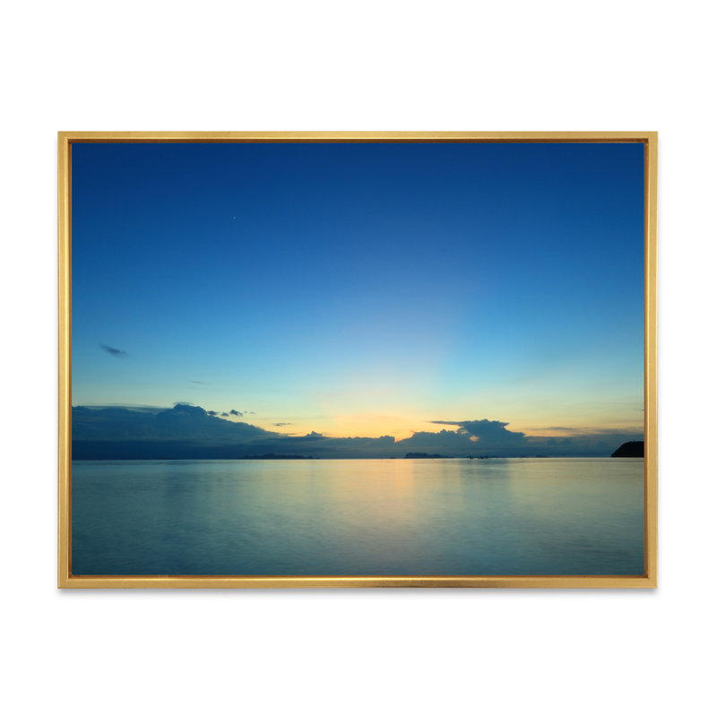 «Panoramic Cloud and Sky At Sunset», reproduction d'art sur toile, H 12 po x l 20 po x P 1 po, Cadre flottant doré