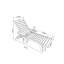 Chaise de patio grise à 5 positions, roulettes et porte-gobelet, idéale pour la détente en bord de mer ou sur une terrasse ou un porche.