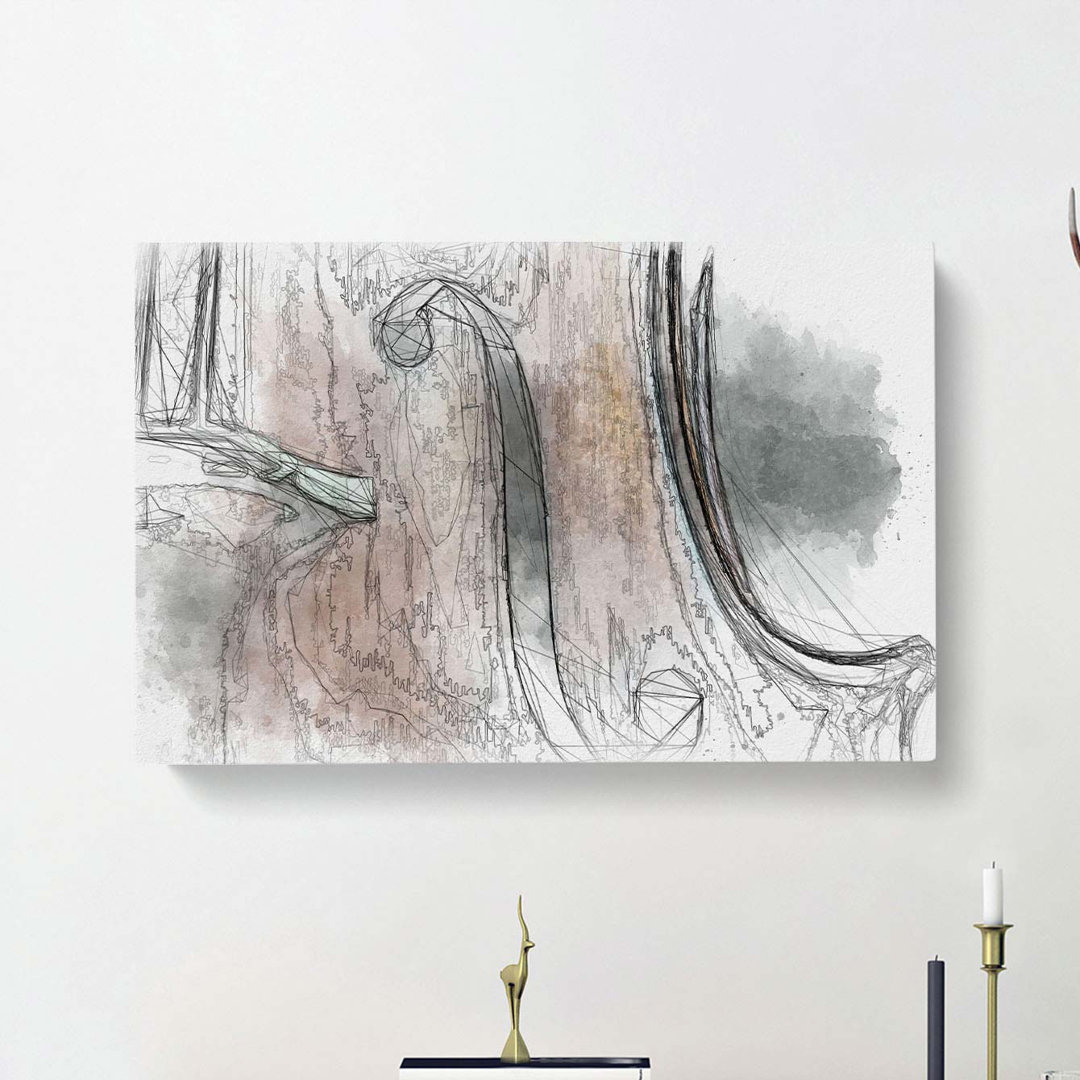 Curves of the Cello in Abstract - Wrapped Canvas