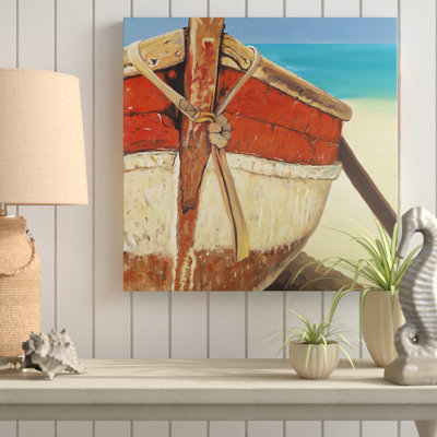 " Tied Up Rowing Boat "