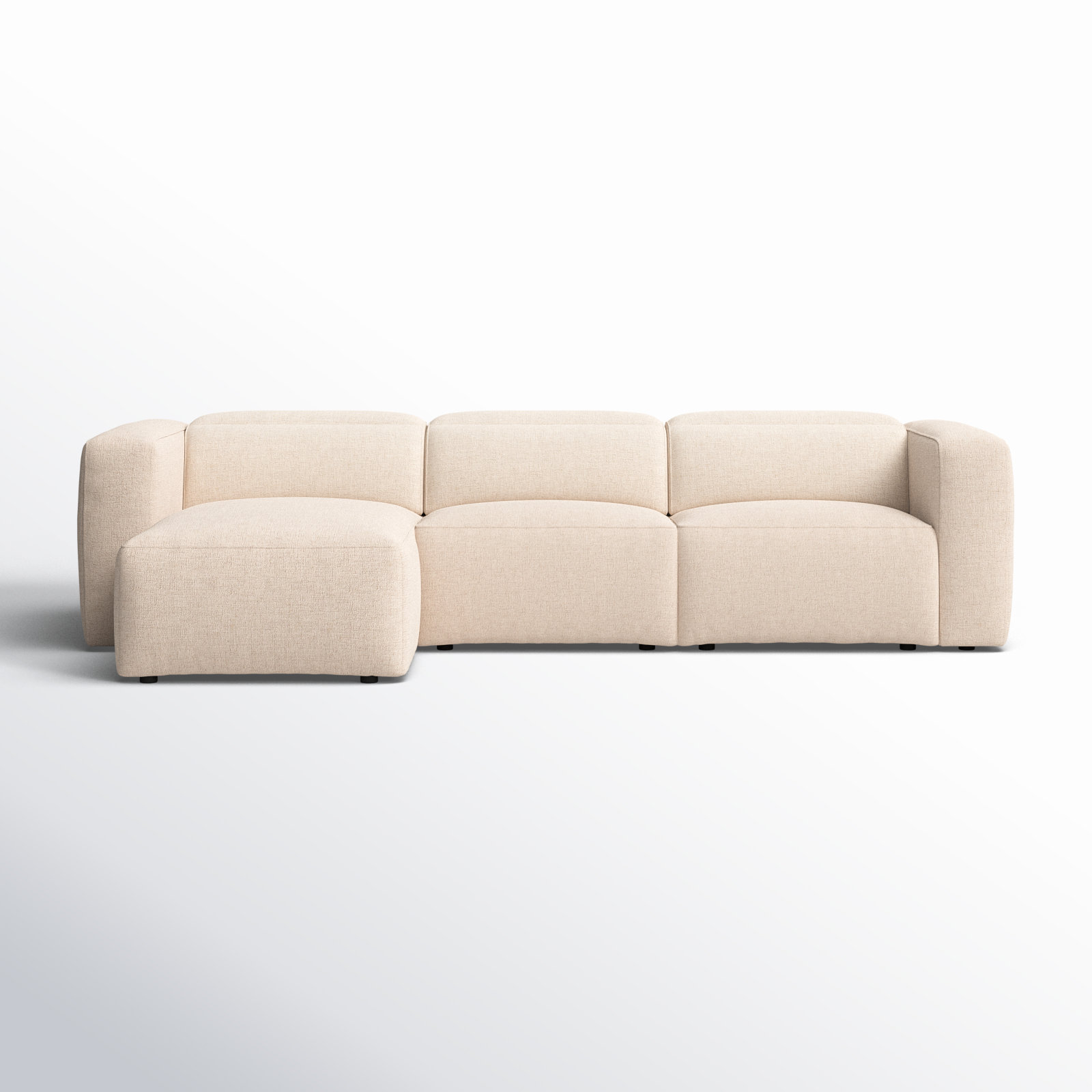 Amed Modular Sofa and Chaise, Left Hand Facing, Antigo Natural Polyester Blend
