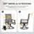 53" Rectangular Patio Dining Set 6 Swivel & Rock Outdoor Chair Set with Table-506585698
