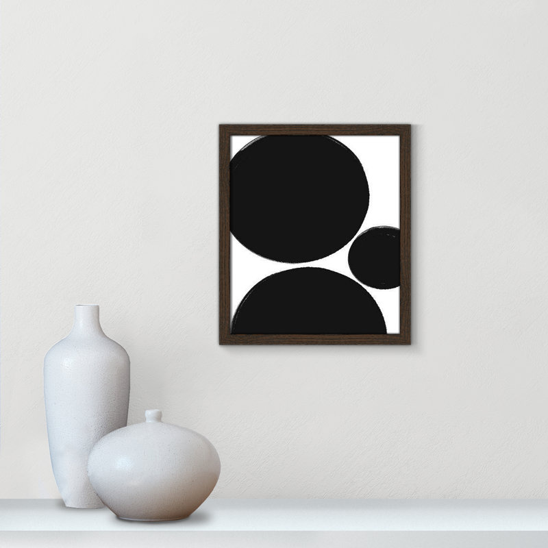 «Line Dessin Collection Bowring Dots» encadré sur papier par Leah Straatsma, H 15 po x l 13 po x P 1,25 po