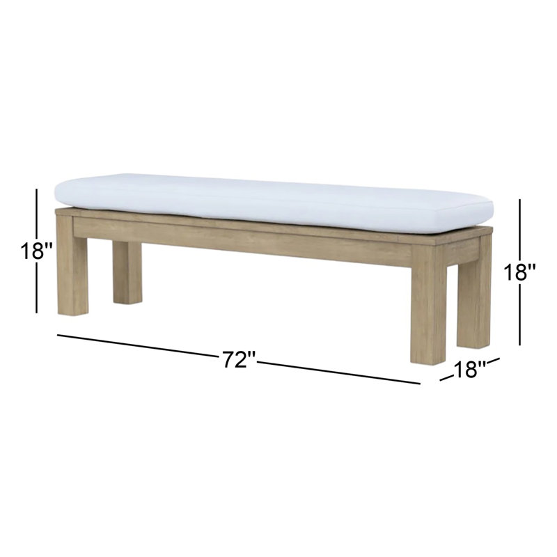 Banc de salle à manger Vienna, Toile Sunbrella® naturel
