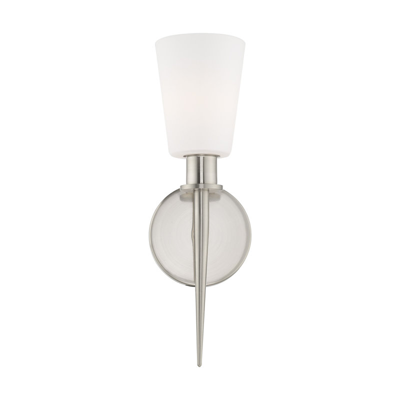 Luminaire mural 1 lumière Witten ADA, Blanc opale, H 13 po x l 4,25 po x P 3,95 po
