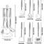 Ensemble d'ustensiles de cuisine 7 pièces en acier inoxydable avec support, 304 outils de cuisson de qualité comprenant une louche, une cuillère, une spatule, une fourchette à pâtes, des accessoires de finition en laiton durables et élégants pour les chefs de maison