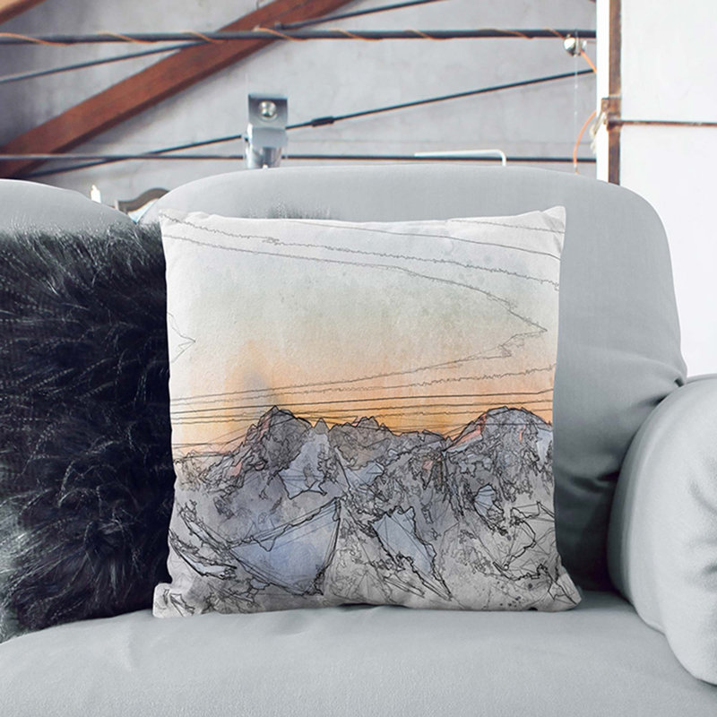 Square Throw Cushion, 55cm H x 55cm W x 20cm D, Stone