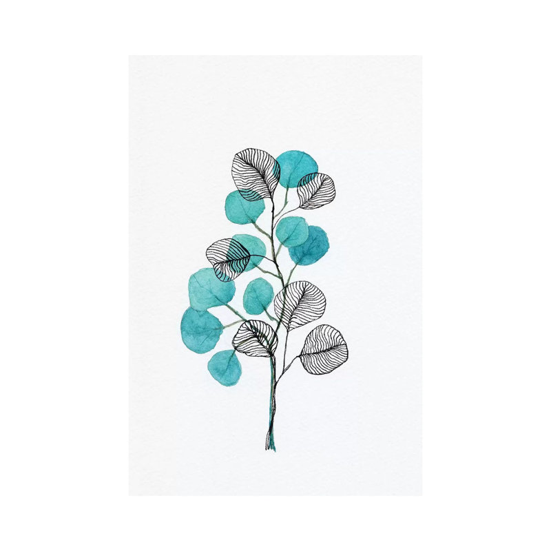 Leaves 1 Piece Painting on Canvas, 66.04cm H x 45.72cm W x 1.91cm D, Wrapped Canvas