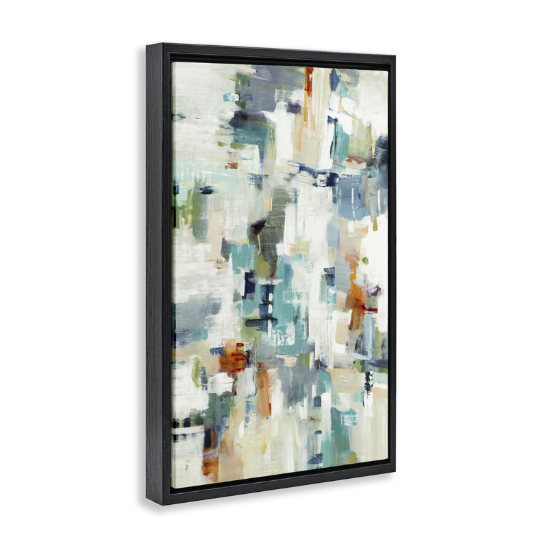 Dynamic Dappled Expression Floating Frame, design by Lisa Ridgers, Jet Black Floater Frame, 25" H x 17" W