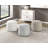Cylindrical Pouf with Chenille Fabric Upholstery, Modern Ottoman and Footstool, Non-Slip Bottom, Ideal for Comfortable Seating and Decor