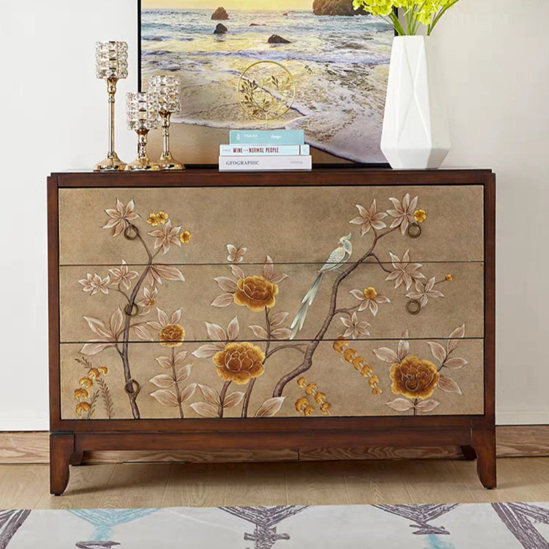 Modern Simple Painted Birch Entrance Cabinet Accent Chest