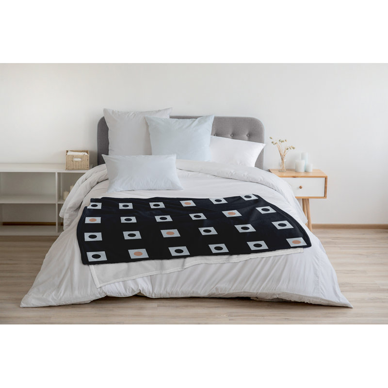 Coastal Calm Fleece Throw Blanket, 60" W x 80" L, 1.95, Shark Blue