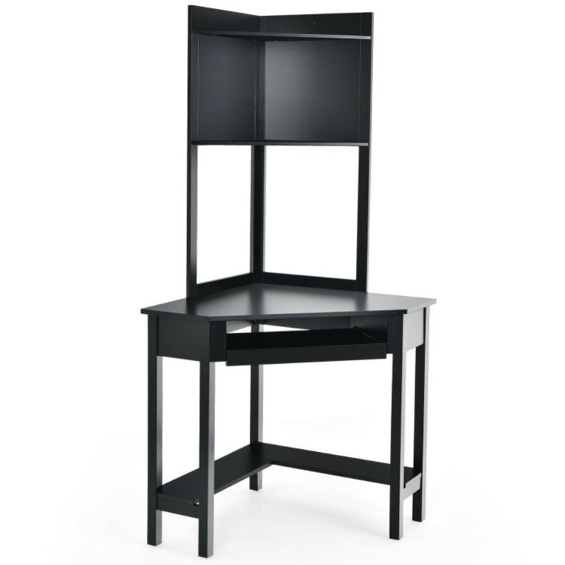 Corner Computer Desk, Black