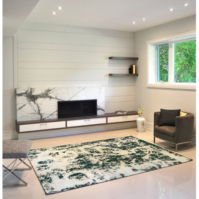 One-of-a-Kind 7' X 9' New Age Wool Area Rug in