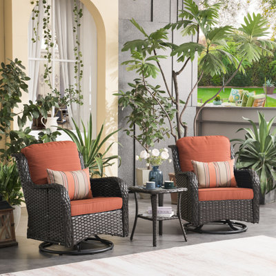 Guillen 2 - Person Patio Conversation Set with Cushions