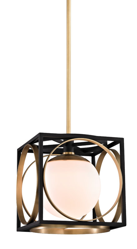 Wadsworth 1 - Light Pendant, Aged Brass, 18.5" H X 17.75" W X 17.75" D
