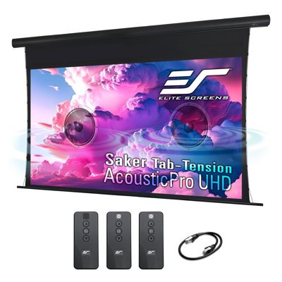 Saker Tab-Tension AcousticPro UHD, 150" Diag. 16:9, Acoustically Transparent Electric Projector Screen