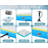 AMERLIFE Inflatable Floating Dock, Non-Slip Air Dock Platform Floating Island Raft with Detachable Ladder and Water Zone for Pool Lake Beach Ocean-113025742-113025744