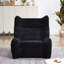 Fauteuil à billes en chenille haute résilience pour adultes avec plancher paresseux noir, idéal pour lire dans la chambre à coucher-1868256363