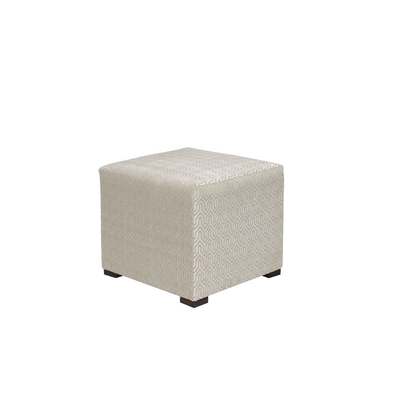 Dalery Upholstered Ottoman, Cream/Beige 100% Polyester