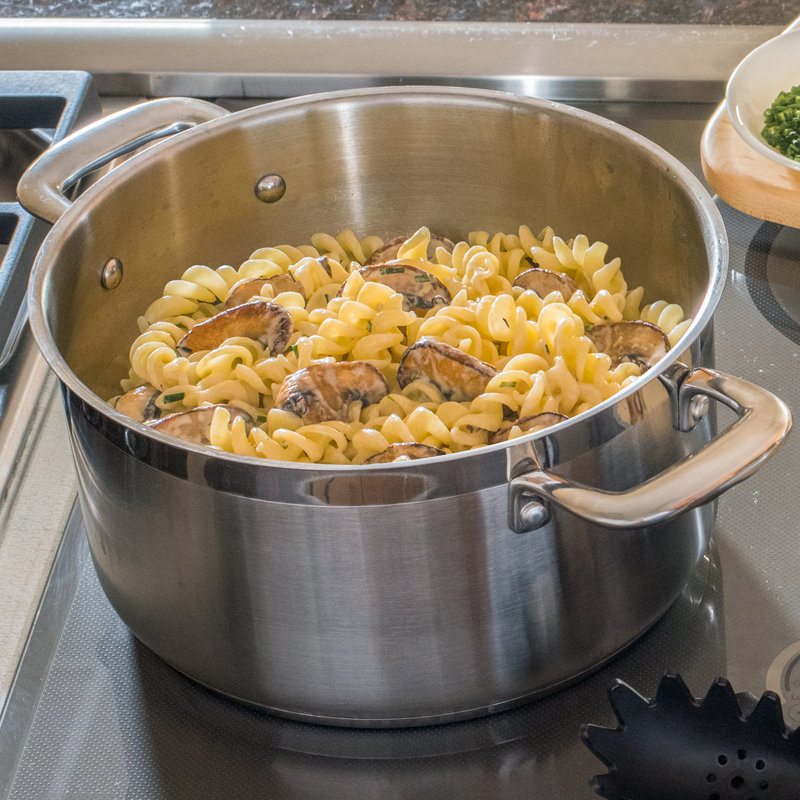 Chantal 6 Qt Stainless Steel Non-Stick Casserole with Glass Lid