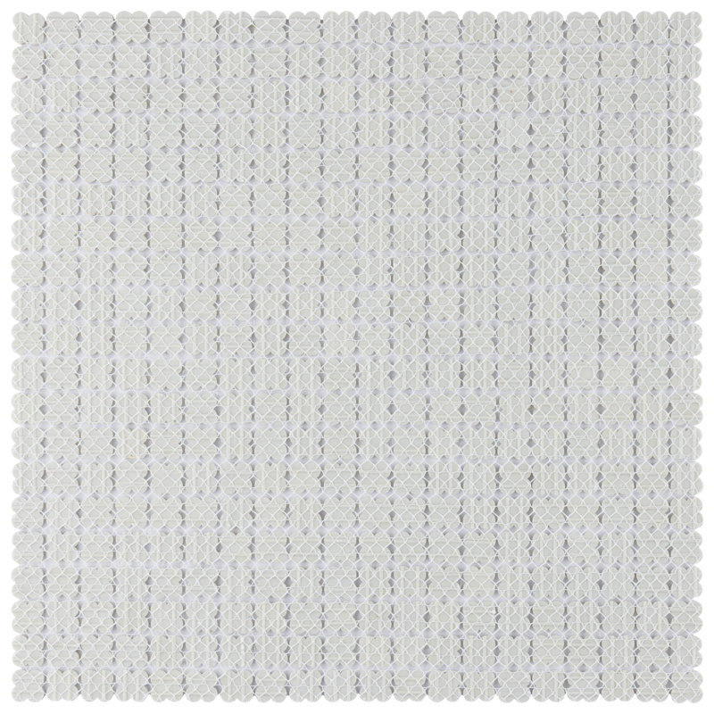 Fioretti Glossy Blanco 12" x 12" Ceramic Mosaic Tile