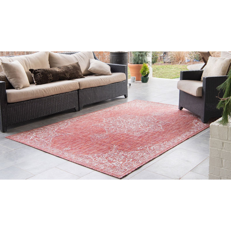 Outdoor Nile Area Rug Brandy Color, Rectangle 9' x 12'