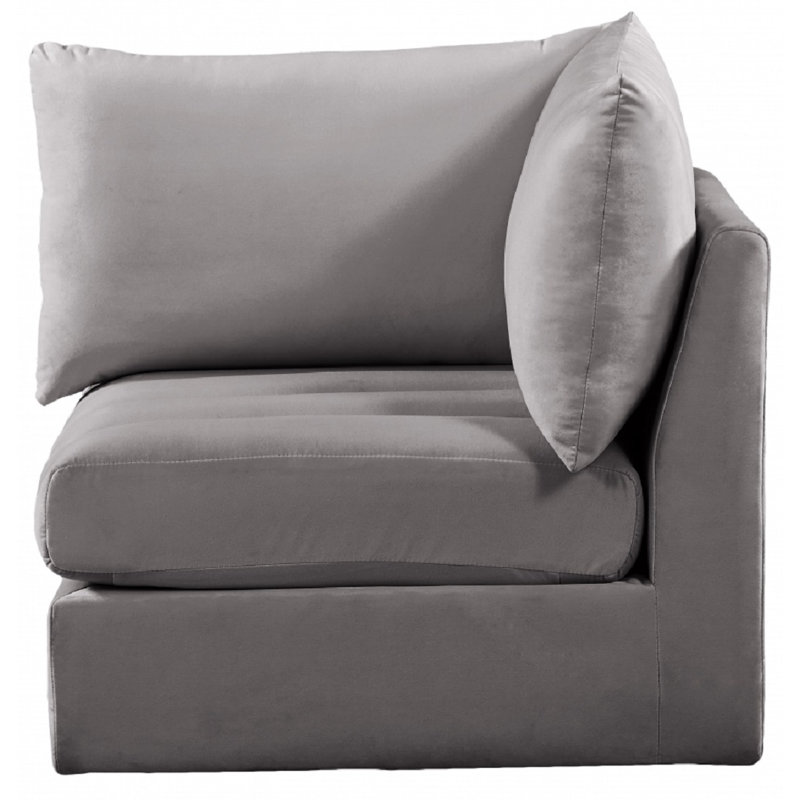 Jacob Velvet Armchair, Gray Velvet