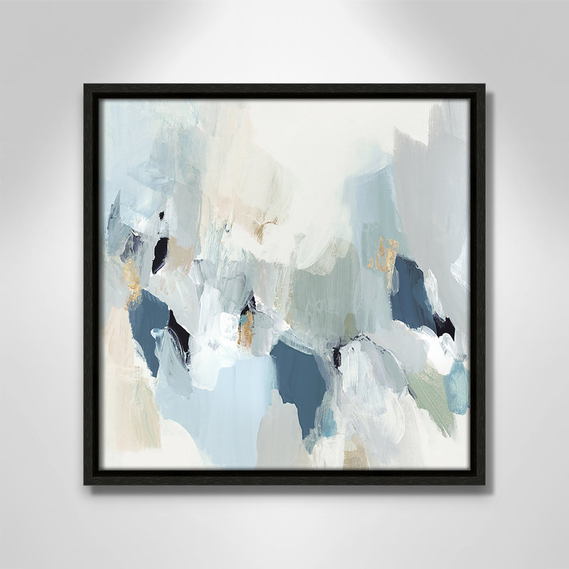 «Little Talks III» par Isabelle Z, reproduction, H 13,5 po x l 13,5 po x P 2 po, Toile avec cadre flottant espresso